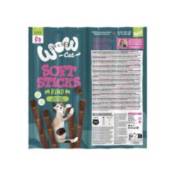 Miękkie przysmaki z wołowiną dla kota     6szt Soft Sticks Rind WOW CAT