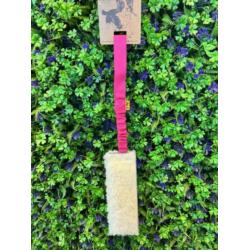 Szarpak różowy z wełny z amortyzatorem    44cm DINGO