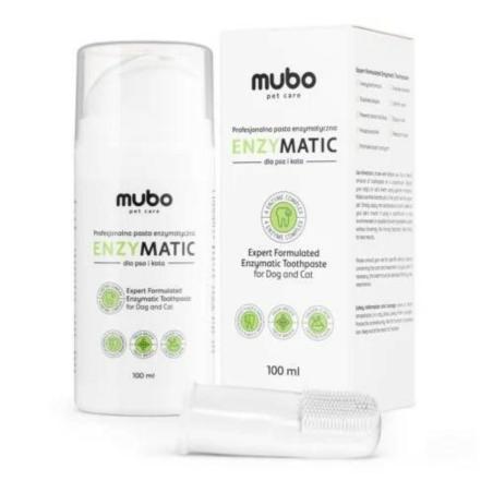 Profesjonalna pasta enzymatyczna dla psa  i kota z czyścikiem EnzyMatic Toothpaste 100ml MUBO