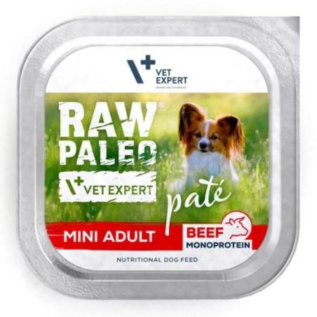 Karma mokra dla psów dorosłych wołowina   150 g RAW PALEO PATE MINI