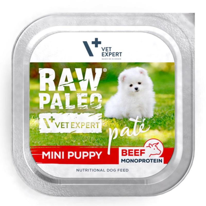 Karma mokra dla szczeniąt wołowina 150    g RAW PALEO PATE MINI