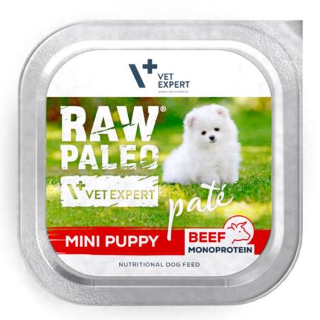 Karma mokra dla szczeniąt wołowina 150    g RAW PALEO PATE MINI