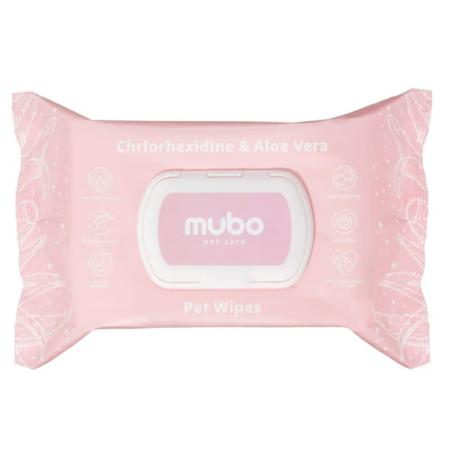 Chusteczki z chlorheksydyną i aloesem     dla psa i kota 100 szt MUBO