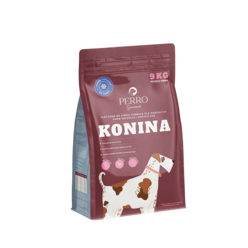 Karma sucha tłoczona na zimno- konina-    psy dorosłe średnie i duże rasy 9 kg PERRO