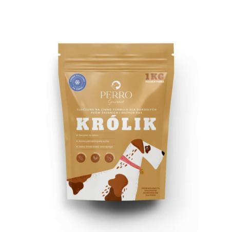 Karma sucha tłoczona na zimno - królik    - psy dorosłe średnie i duże rasy 1 kg PERRO