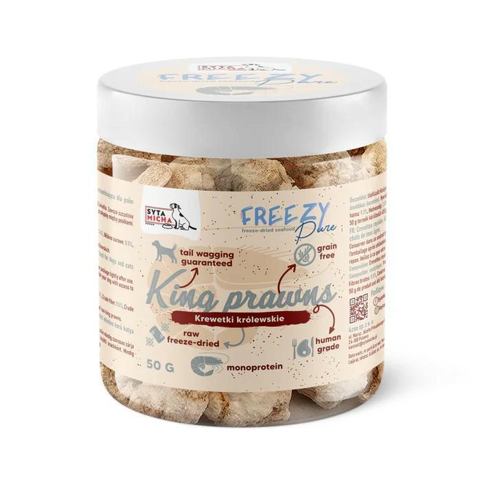 Liofilizowane krewetki królewskie 100%    dla psa 50g Freezy Pure SYTA MICHA