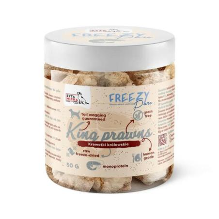 Liofilizowane krewetki królewskie 100%    dla psa 50g Freezy Pure SYTA MICHA